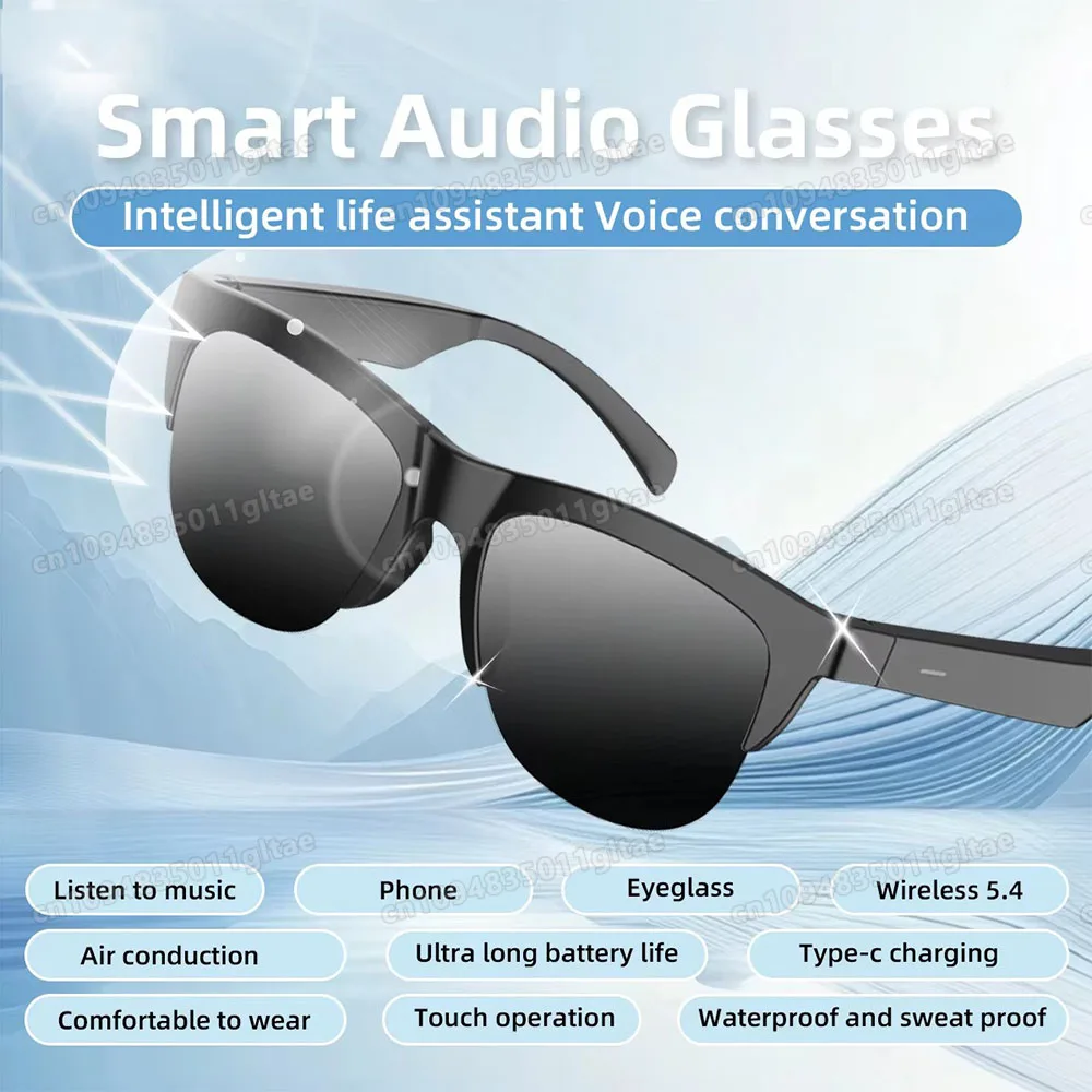 New Camera Control Smart Glasses 2026 Music Sunglasses Headphones Wireless Bluetooth Call Headset